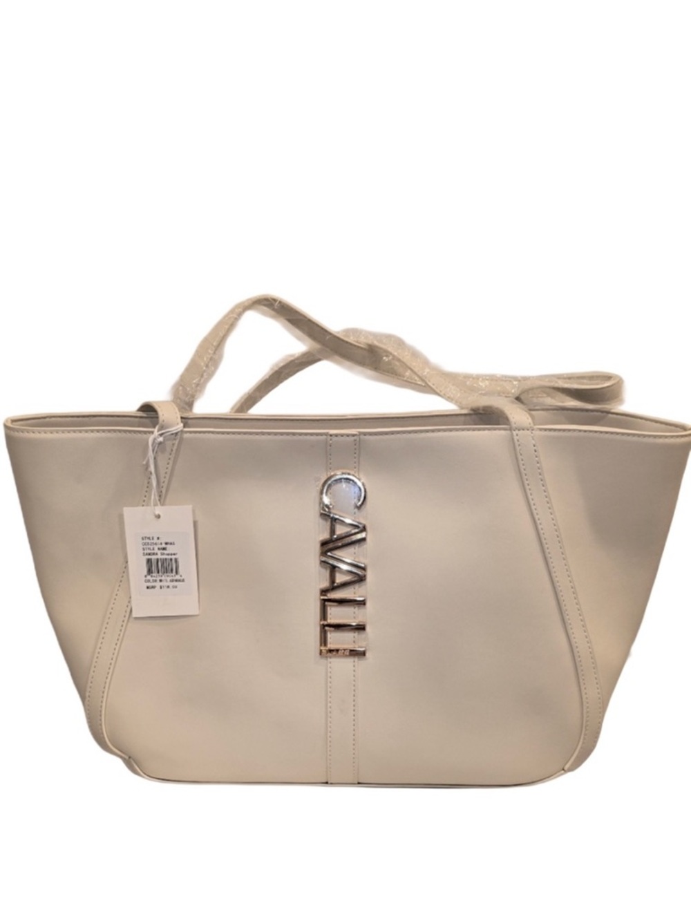 CAVALLI CLASS Large Cream Tote